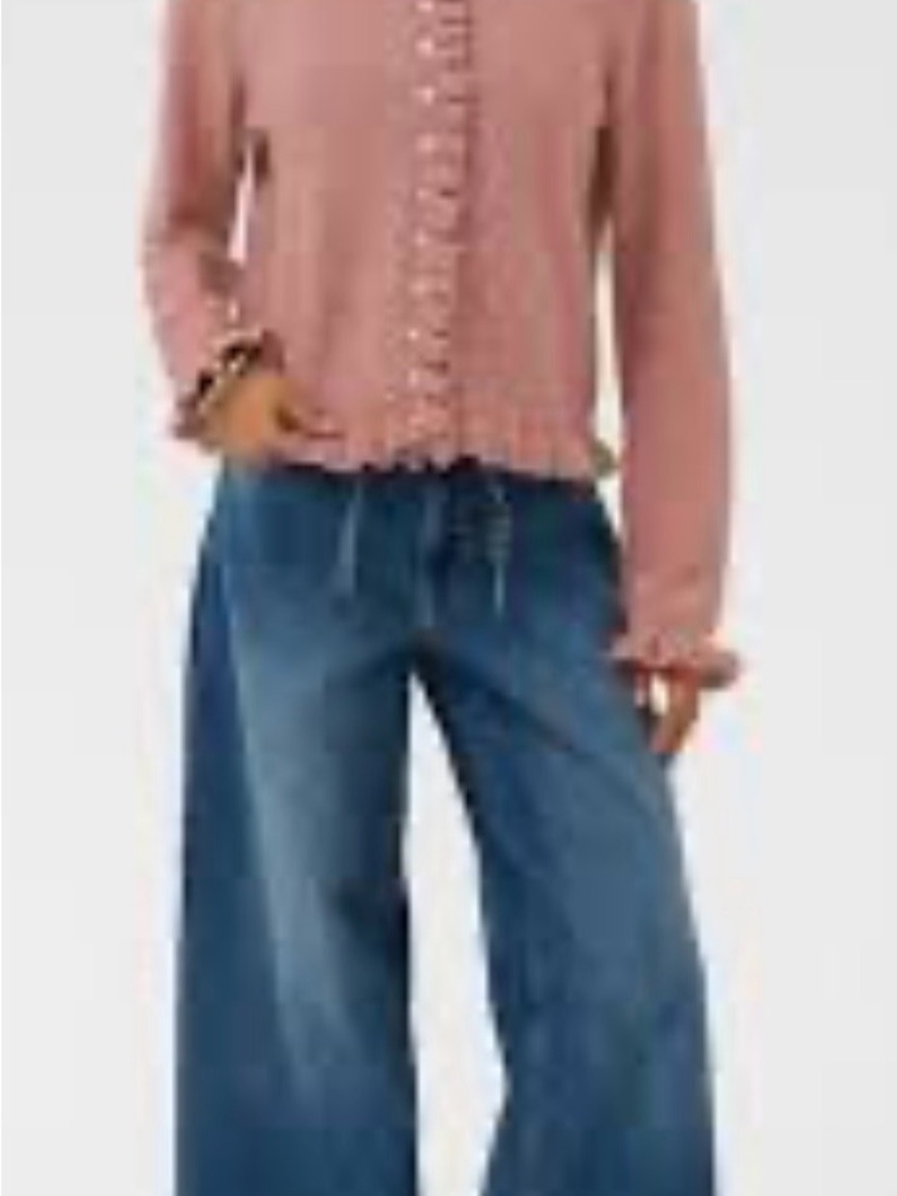 CeCe Ruffle-Trim Button Cardigan - Picture 11 of 12